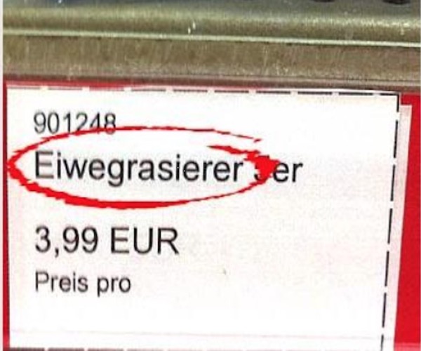 Schild preise 